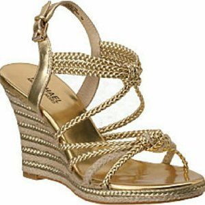 Michael Michael Kors Braided Gold Wedge Sandal